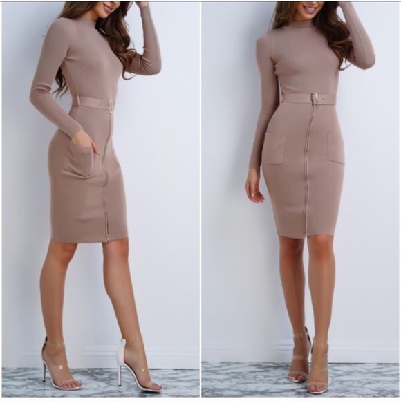 Brand new. Ribbed knit buckle dress - Picture 2 of 2
