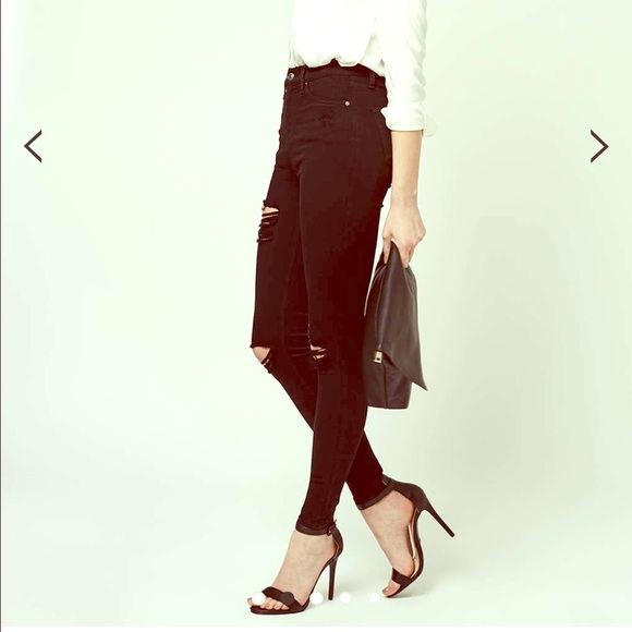 Topshop Denim - Topshop moto Jamie super rip jean