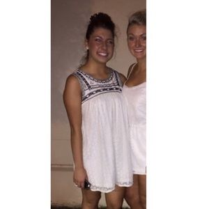 Beautiful lace white and black dress