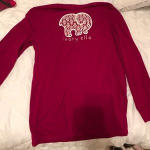 Maroon ivory Ella shirt