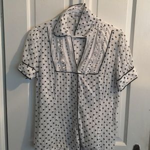 Cute button down polka dot shirt