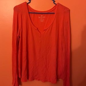 American eagle soft and sexy waffle long sleeve