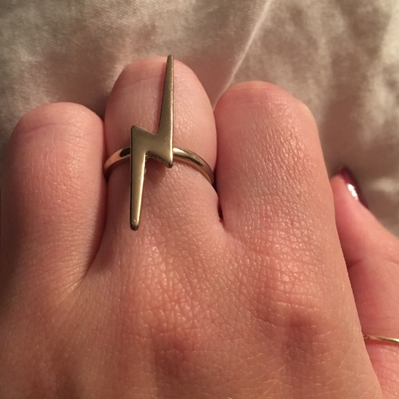 Gold Lightning Rings - Picture 2 of 2