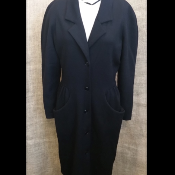 Dior 2 Jackets & Blazers - Vintage DIOR 2 Black Wool Knit Coat