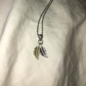 Gold and Silver Feature Long Necklace