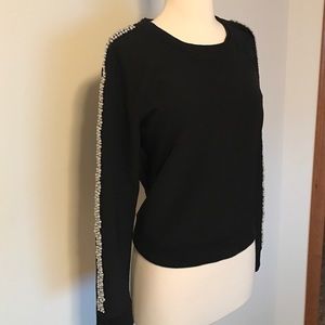 Juicy Couture embellished sleeve top