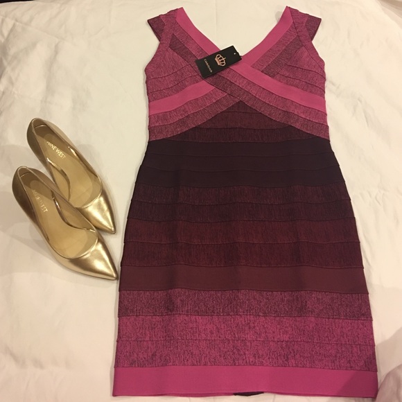 Ombre Amethyst Bandage Dress