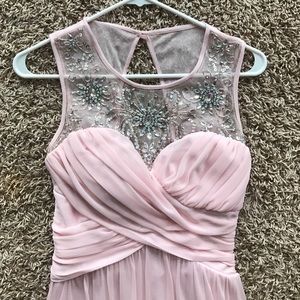 Light Pink Prom Dress with Beading- special event