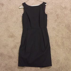 Gap pleated black dress