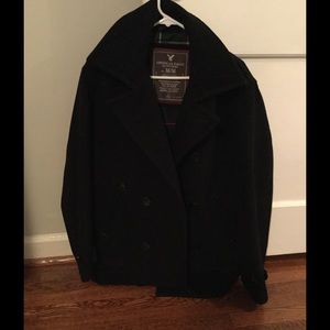 American Eagle men's navy pea coat