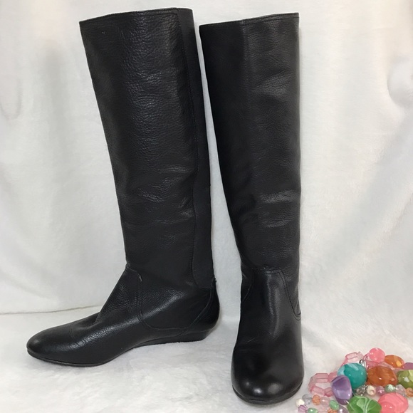 ANTONIO MELANI Shoes - ANTONIO MELANI BLACK LEATHER WEDGESOLE BOOTS