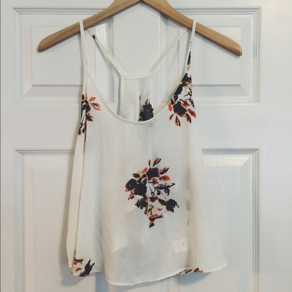 Tops - Open back floral tank