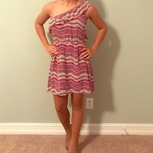 one shoulder summer dress
