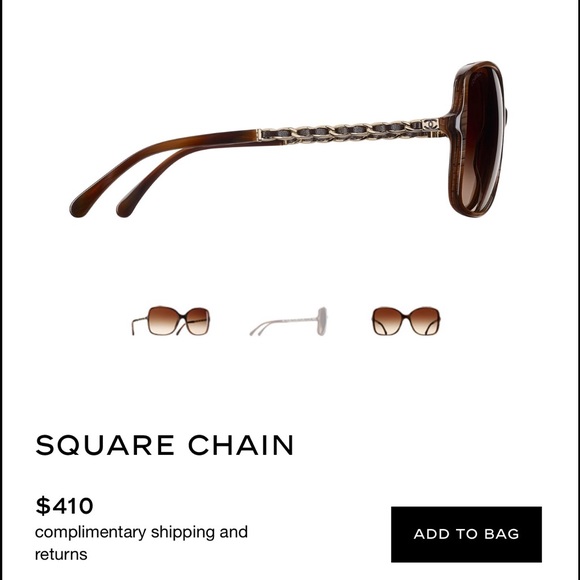 CHANEL Square Chain Sunglasses - Picture 3 of 4