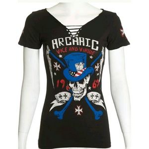 NWOT  Affliction Skull T Shirt