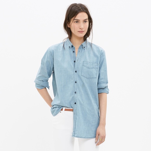 Madewell oversized chambray boyshirt
