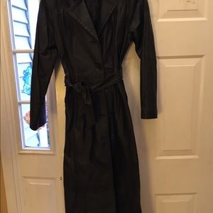Long leather coat