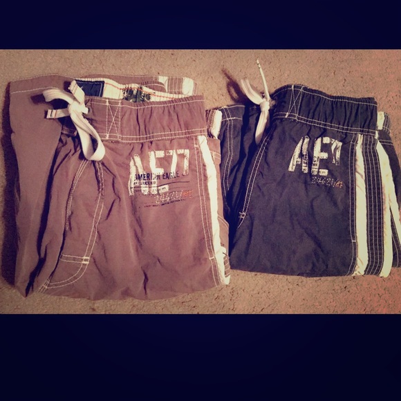 Men's - 2 pair American Eagle Swim Board Shorts