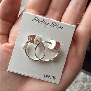 Sterling silver hoop earrings