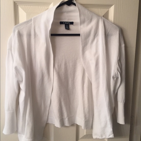 White Chaps Shrug Sweater