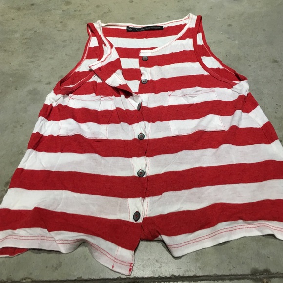 Patterson Kincaid stripe button tank xs