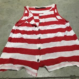 Patterson Kincaid stripe button tank xs