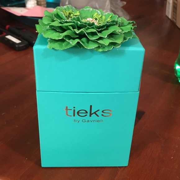 Tieks box with green flower