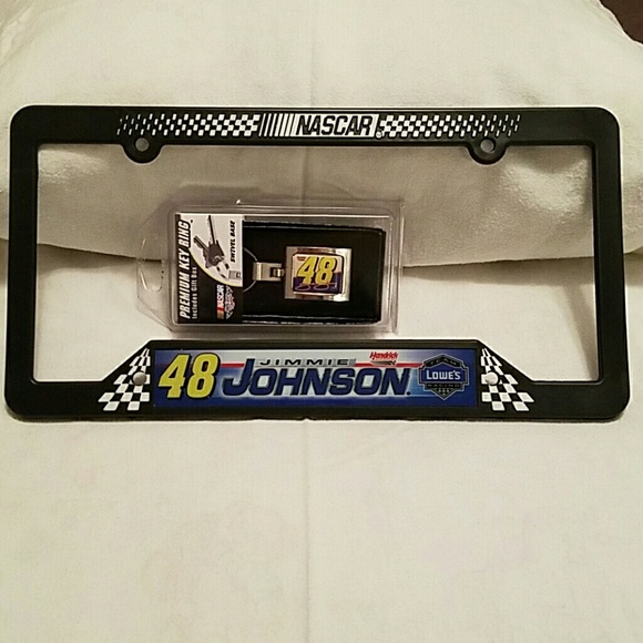 Jimmie Johnson license plate cover &  key ring
