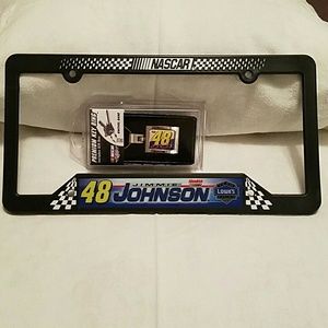 Jimmie Johnson license plate cover & key ring