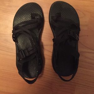 Black double strap chacos. Size 6 W