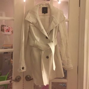 White Wool Pea Coat