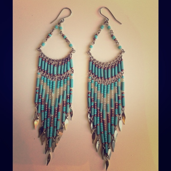 Turquoise Beaded Earrings