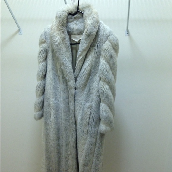 Grey Fox Fauxe Fur Coat
