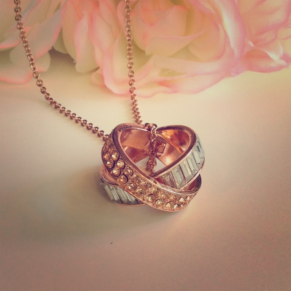 Long Gold and White Diamond Ring Necklace