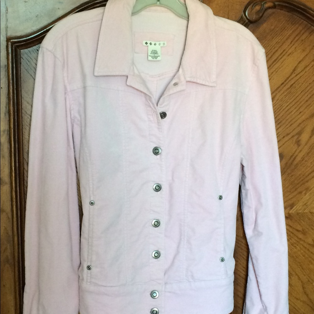 Women's pink velvet jacket