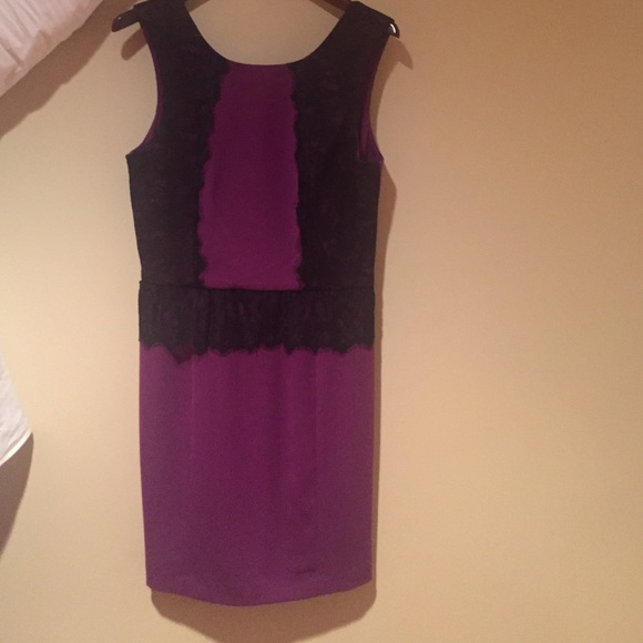 JAYGODFREY purple and lace cocktail dress.