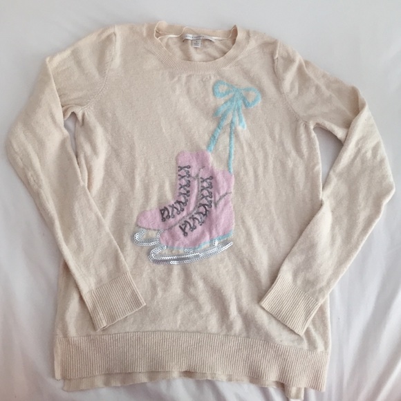 LC Lauren Conrad sequin ice skate sweater