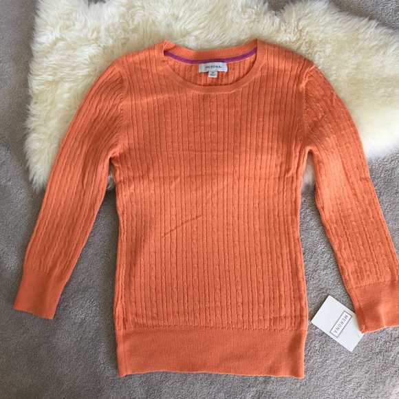 3/4 sleeves Knit crewneck sweater - Picture 2 of 4
