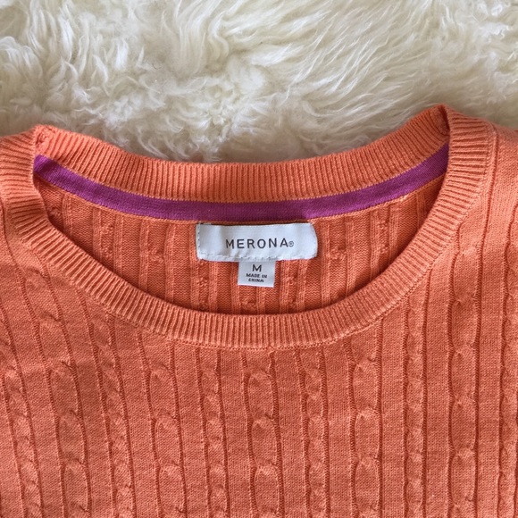 3/4 sleeves Knit crewneck sweater - Picture 3 of 4