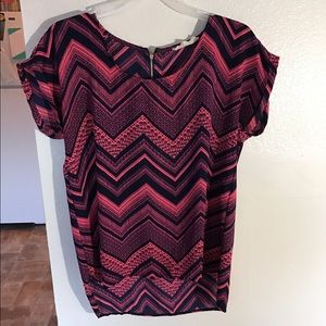 Chevron chiffon top