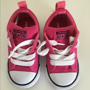 Pink converse sneakers size 6