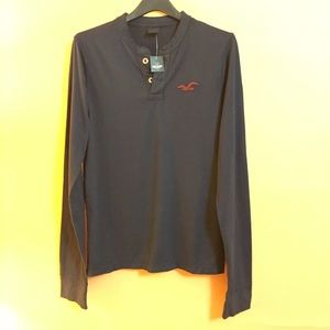NWT Navy Blue Hollister Henley