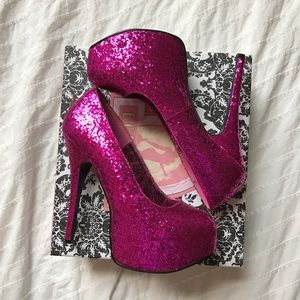 Bordello Teeze Pink Glitter size 8