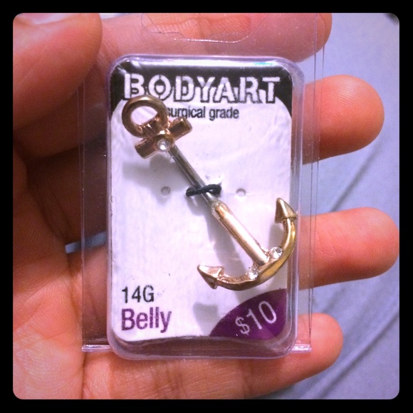 ⭐️SOLD⭐️Anchor Belly Button Ring - Picture 1 of 1