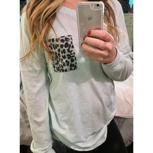 Victoria's Secret PINK long sleeve pocket t-shirt