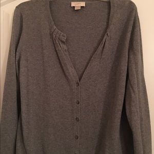 LOFT - Long sleeve crew neck cardigan