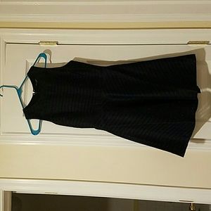 Navy blue fit and flare dress