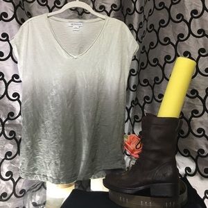 Liz Claiborne Short Sleeve Dip Dye Tee