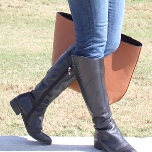 Tahari Rupert knee high leather boots sz 8.5