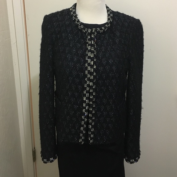 Alice and Olivia blazer with jeweled neckline
